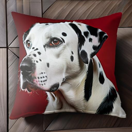 赤 ダルメシアン 犬 ポートレート 可愛い ドッグアート クッションカバー 45×45cm アニマル柄 おしゃれ クッション本体付き 正方形 犬ファン 赤 ダルメシアン 犬 ポートレート 可愛い ドッグアート クッションカバー 45×45cm アニマル柄 おしゃれ クッション本体付き 正方形 犬ファン