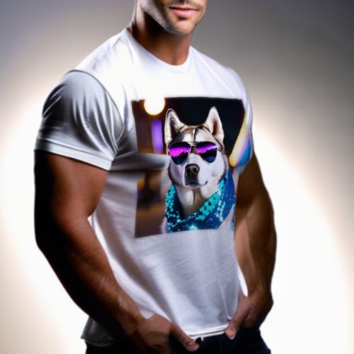 Tシャツ メンズ キッズ 犬ファン 半袖 春夏 犬柄 プリント カジュアル かわいい 人間用 フィットネス ダンス サングラス シベリアンハスキー ネオンライト スカーフ 夜 Tシャツ メンズ キッズ 犬ファン 半袖 春夏 犬柄 プリント カジュアル かわいい 人間用 フィットネス ダンス サングラス シベリアンハスキー ネオンライト スカーフ 夜