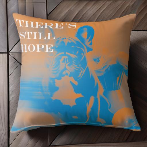 花 フレンチブルドッグ 植木鉢 クッションカバー 45×45cm アニマル柄 おしゃれ 可愛い クッション本体..