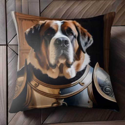 騎士 セントバーナード 鎧 枢木建築 クッションカバー 45×45cm アニマル柄 おしゃれ 可愛い クッション本体付き 正方形 犬ファン 騎士 セントバーナード 鎧 枢木建築 クッションカバー 45×45cm アニマル柄 おしゃれ 可愛い クッション本体付き 正方形 犬ファン
