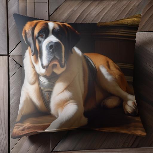 絵画 セントバーナード 木製の床 犬のベッド クッションカバー 45×45cm アニマル柄 おしゃれ 可愛い クッション本体付き 正方形 犬ファン 絵画 セントバーナード 木製の床 犬のベッド クッションカバー 45×45cm アニマル柄 おしゃれ 可愛い クッション本体付き 正方形 犬ファン