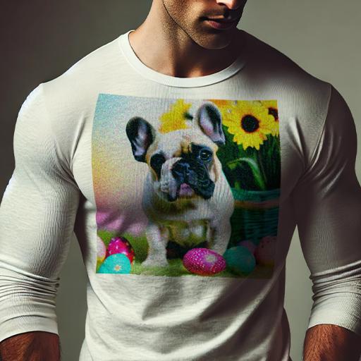 長袖Tシャツ 人間用 メンズ 秋春夏 プリント レジャー アウトドア カジュアル かわいい 犬ファン ひまわり フレンチブルドッグ イースターエッグ バスケット 長袖Tシャツ 人間用 メンズ 秋春夏 プリント レジャー アウトドア カジュアル かわいい 犬ファン ひまわり フレンチブルドッグ イースターエッグ バスケット