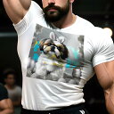 Tシャツ メンズ キッズ 犬ファン 半袖 春夏 犬柄 プリント カジュアル かわいい 人間用 フィットネス ダンス うさぎの耳 シーズー たまご 花