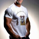 Tシャツ メンズ キッズ 犬ファン 半袖 春夏 犬柄 プリント カジュアル かわいい 人間用 フィットネス ダンス サングラス ボーダーコリー コート