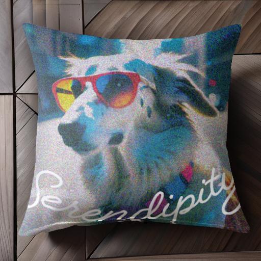 裏表に絵柄がプリントされています。かわいいアニマルクッション！インテリアのアクセントや癒しに最適♪