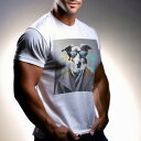 Tシャツ メンズ キッズ 犬ファン 半袖 春夏 犬柄 プリント カジュアル かわいい 人間用 フィットネス ダンス サングラス ボーダーコリー パーティー コー...