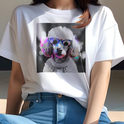 Tシャツ レディース 犬ファン 半袖 春夏 犬柄 プリント カジュアル かわいい 人間用 フィットネス ダンス 眼鏡 プードル スウェーター パーティー カラフルライティング Tシャツ レディース 犬ファン 半袖 春夏 犬柄 プリント カジュアル かわいい 人間用 フィットネス ダンス 眼鏡 プードル スウェーター パーティー カラフルライティング