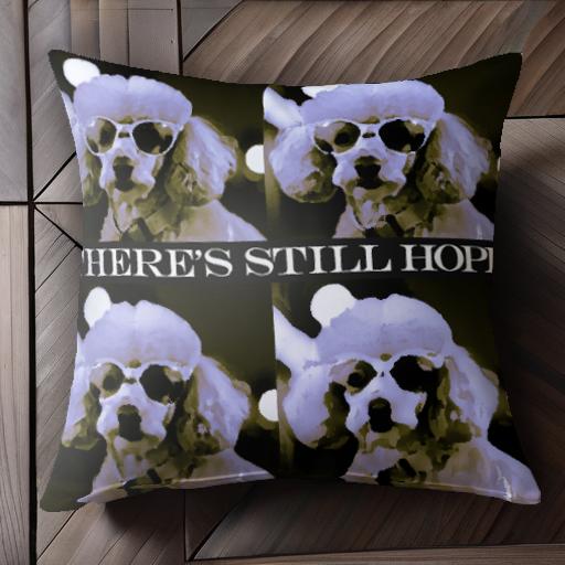 サングラス プードル 切手風 文字 クッションカバー 45×45cm アニマル柄 おしゃれ 可愛い クッション本..