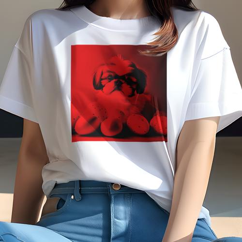 Tシャツ レディース 犬ファン 半袖 春夏 犬柄 プリント カジュアル かわいい 人間用 フィットネス ダンス 卵 シーズー