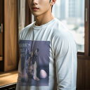 長袖Tシャツ 人間用 メンズ 秋春夏 プリント レジャー アウトドア カジュアル かわいい 犬ファン たまご フレンチブルドッグ