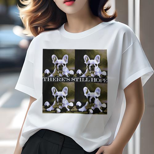 Tシャツ レディース 犬ファン 半袖 春夏 犬柄 プリント カジュアル かわいい 人間用 フィットネス ダンス ポップアート フレンチブルドッグ 希望 メッセージ Tシャツ レディース 犬ファン 半袖 春夏 犬柄 プリント カジュアル かわいい 人間用 フィットネス ダンス ポップアート フレンチブルドッグ 希望 メッセージ