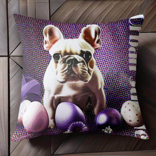 イースターエッグ フレンチブルドッグ 花 アーバンジュングル クッションカバー 45×45cm アニマル柄 お..