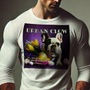 長袖Tシャツ 人間用 メンズ 秋春夏 プリント レジャー アウトドア カジュアル かわいい 犬ファン チューリップ フレンチブルドッグ イースターエッグ