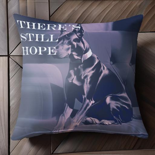 ソファ ドーベルマン 犬の首輪 テキスト クッションカバー 45×45cm アニマル柄 おしゃれ 可愛い クッシ..