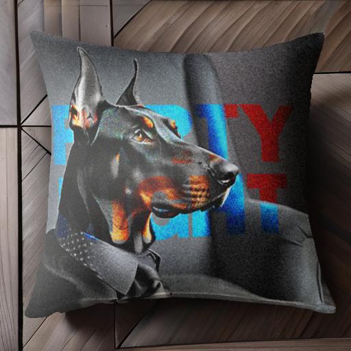 椅子 ドーベルマン パーティーライト カラー クッションカバー 45×45cm アニマル柄 おしゃれ 可愛い ク..