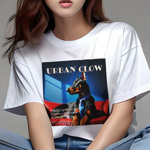 Tシャツ レディース 犬ファン 半袖 春夏 犬柄 プリント カジュアル かわいい 人間用 フィットネス ダン..