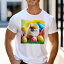Tシャツ メンズ キッズ 犬ファン 半袖 春夏 犬柄 プリント カジュアル かわいい 人間用 フィットネス ダンス カラフルな卵 ポメラニアン 日向 芝生 3,900円