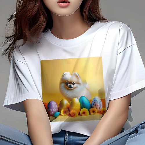 Tシャツ レディース 犬ファン 半袖 春夏 犬柄 プリント カジュアル かわいい 人間用 フィットネス ダン..