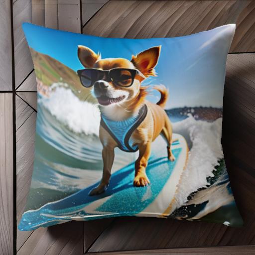 サーフィン チワワ サングラス 波 青空 ビーチ クッションカバー 45×45cm アニマル柄 おしゃれ 可愛い クッション本体付き 正方形 犬ファン サーフィン チワワ サングラス 波 青空 ビーチ クッションカバー 45×45cm アニマル柄 おしゃれ 可愛い クッション本体付き 正方形 犬ファン