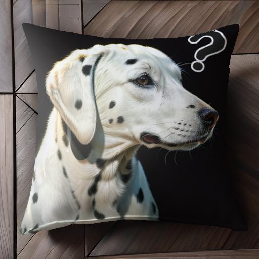 クエスチョンマーク ダルメシアン クッションカバー 45×45cm アニマル柄 おしゃれ 可愛い クッション本..
