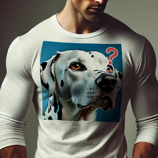 長袖Tシャツ 人間用 メンズ 秋春夏 プリント レジャー アウトドア カジュアル かわいい 犬ファン 疑問符 ダルメシアン 青の背景 長袖Tシャツ 人間用 メンズ 秋春夏 プリント レジャー アウトドア カジュアル かわいい 犬ファン 疑問符 ダルメシアン 青の背景