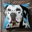 ポップアート ダルメシアン カラフル 可愛い 犬 ドットパターン クッションカバー 45×45cm アニマル柄 おしゃれ クッション本体付き 正方形 犬ファン