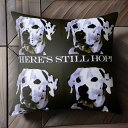 希望 ダルメシアン モノクロ 四分割 犬 クッションカバー 45×45cm アニマル柄 おしゃれ 可愛い クッション本体付き 正方形 犬ファン