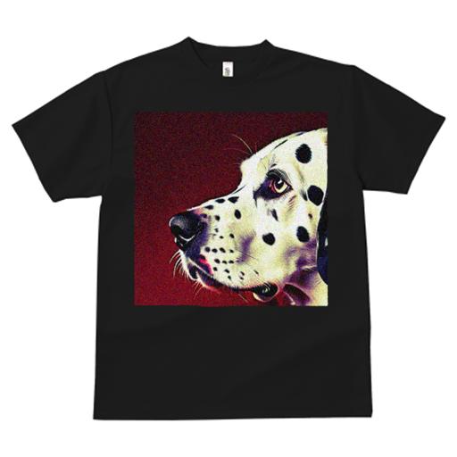 Tシャツ メンズ キッズ 犬ファン 半袖 春夏 犬柄 プリント カジュアル かわいい 人間用 フィットネス ダンス 赤い背景 ダルメシアン