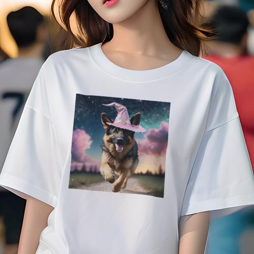 Tシャツ レディース 犬ファン 半袖 春夏 犬柄 プリント カジュアル かわいい 人間用 フィットネス ダン..