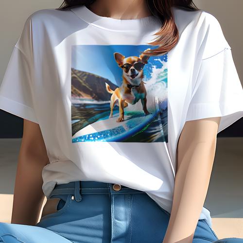 Tシャツ レディース 犬ファン 半袖 春夏 犬柄 プリント カジュアル かわいい 人間用 フィットネス ダン..