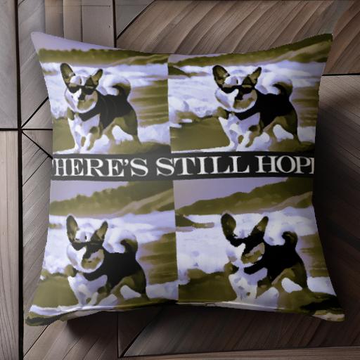 海 ウェルシュコーギー 波 ビーチ 犬の走り クッションカバー 45×45cm アニマル柄 おしゃれ 可愛い クッション本体付き 正方形 犬ファン