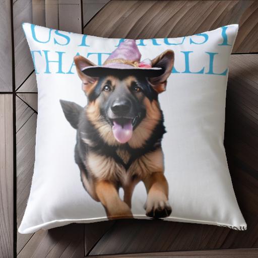 帽子 ジャーマンシェパードドッグ クッションカバー 45×45cm アニマル柄 おしゃれ 可愛い クッション本..