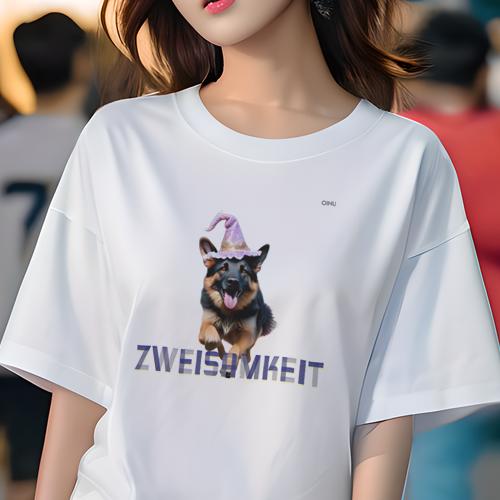Tシャツ レディース 犬ファン 半袖 春夏 犬柄 プリント カジュアル かわいい 人間用 フィットネス ダンス 魔女の帽子 ジャーマンシェパード Tシャツ レディース 犬ファン 半袖 春夏 犬柄 プリント カジュアル かわいい 人間用 フィットネス ダンス 魔女の帽子 ジャーマンシェパード