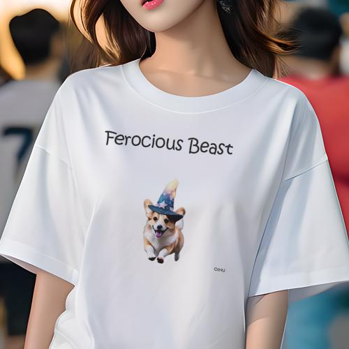 Tシャツ レディース 犬ファン 半袖 春夏 犬柄 プリント カジュアル かわいい 人間用 フィットネス ダンス 魔法の帽子 コーギー 笑顔 カラフル Tシャツ レディース 犬ファン 半袖 春夏 犬柄 プリント カジュアル かわいい 人間用 フィットネス ダンス 魔法の帽子 コーギー 笑顔 カラフル