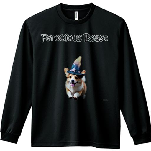 長袖Tシャツ 人間用 メンズ 秋春夏 プリント レジャー アウトドア カジュアル かわいい 犬ファン 魔法の帽子 コーギー 笑顔 カラフル