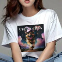 Tシャツ レディース 犬ファン 半袖 春夏 犬柄 プリント カジュアル かわいい 人間用 フィットネス ダンス 帽子 ジャーマンシェパード 夜空 星 ハート 雲(4)