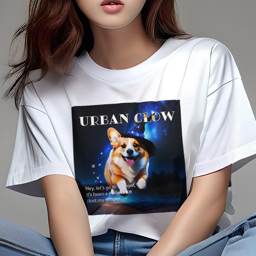 Tシャツ レディース 犬ファン 半袖 春夏 犬柄 プリント カジュアル かわいい 人間用 フィットネス ダン..