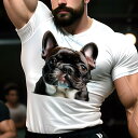 Tシャツ メンズ キッズ 犬ファン 半袖 春夏 犬柄 プリント カジュアル かわいい 人間用 フィットネス ダンス フレンチブルドッグ