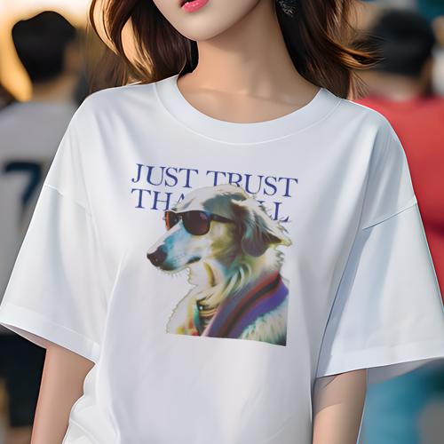 Tシャツ レディース 犬ファン 半袖 春夏 犬柄 プリント カジュアル かわいい 人間用 フィットネス ダンス サングラス サルーキ スカーフ Tシャツ レディース 犬ファン 半袖 春夏 犬柄 プリント カジュアル かわいい 人間用 フィットネス ダンス サングラス サルーキ スカーフ