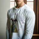 長袖Tシャツ 人間用 メンズ 秋春夏 プリント レジャー アウトドア カジュアル かわいい 犬ファン サングラス ボルゾイ コート スカーフ