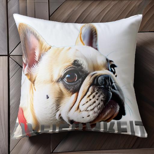 フレンチブルドッグ クッションカバー 45×45cm アニマル柄 おしゃれ 可愛い クッション本体付き 正方形 犬ファン フレンチブルドッグ クッションカバー 45×45cm アニマル柄 おしゃれ 可愛い クッション本体付き 正方形 犬ファン