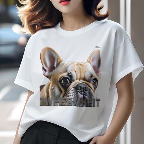 Tシャツ レディース 犬ファン 半袖 春夏 犬柄 プリント カジュアル かわいい 人間用 フィットネス ダン..