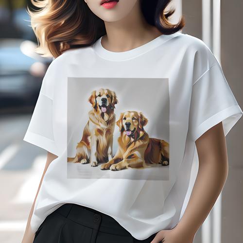 Tシャツ レディース 犬ファン 半袖 春夏 犬柄 プリント カジュアル かわいい 人間用 フィットネス ダン..