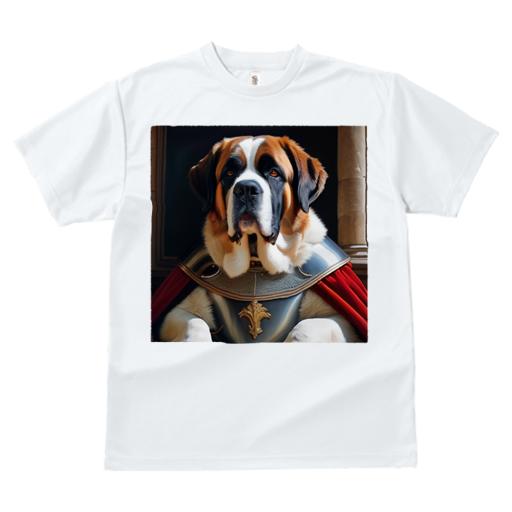Tシャツ メンズ キッズ 犬ファン 半袖 春夏 犬柄 プリント カジュアル かわいい 人間用 フィットネス ダンス 鎧 セントバーナード 王族 高貴な雰囲気 犬