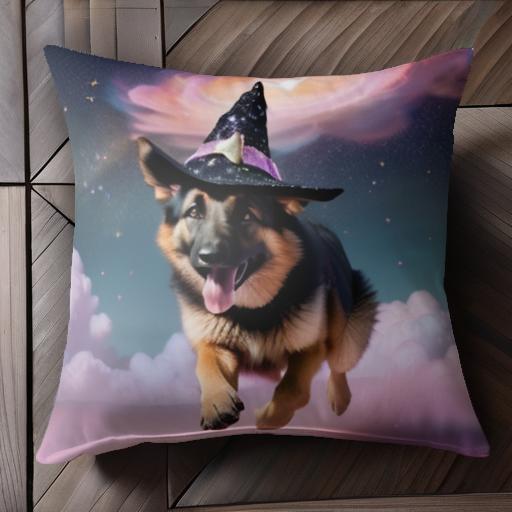 魔法の帽子 ジャーマンシェパードドッグ 銀河 雲 放射状の光 クッションカバー 45×45cm アニマル柄 おしゃれ 可愛い クッション本体付き 正方形 犬ファン 魔法の帽子 ジャーマンシェパードドッグ 銀河 雲 放射状の光 クッションカバー 45×45cm アニマル柄 おしゃれ 可愛い クッション本体付き 正方形 犬ファン