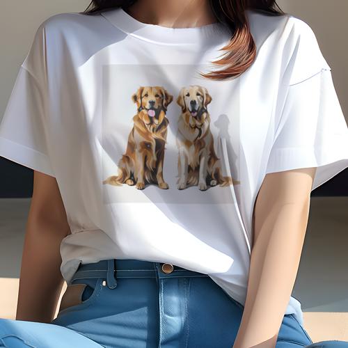 Tシャツ レディース 犬ファン 半袖 春夏 犬柄 プリント カジュアル かわいい 人間用 フィットネス ダンス なし ゴールデンレトリバー Tシャツ レディース 犬ファン 半袖 春夏 犬柄 プリント カジュアル かわいい 人間用 フィットネス ダンス なし ゴールデンレトリバー