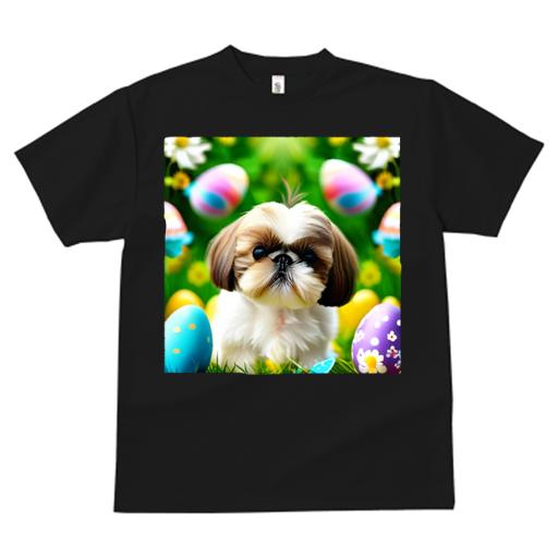 Tシャツ レディース 犬ファン 半袖 春夏 犬柄 プリント カジュアル かわいい 人間用 フィットネス ダンス 卵 シーズー 花 草