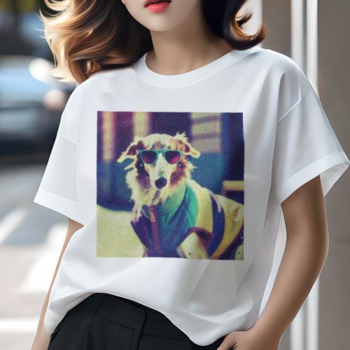 Tシャツ レディース 犬ファン 半袖 春夏 犬柄 プリント カジュアル かわいい 人間用 フィットネス ダンス サングラス 不明 カラフルなジャケット Tシャツ レディース 犬ファン 半袖 春夏 犬柄 プリント カジュアル かわいい 人間用 フィットネス ダンス サングラス 不明 カラフルなジャケット