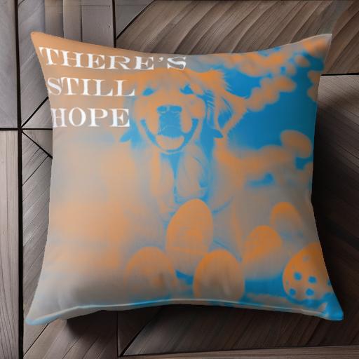 卵 ゴールデンレトリバー 花 クッションカバー 45×45cm アニマル柄 おしゃれ 可愛い クッション本体付..