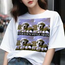 Tシャツ メンズ キッズ 犬ファン 半袖 春夏 犬柄 プリント カジュアル かわいい 人間用 フィットネス ダンス 希望 その他 たまご パピー やさしさ 平和